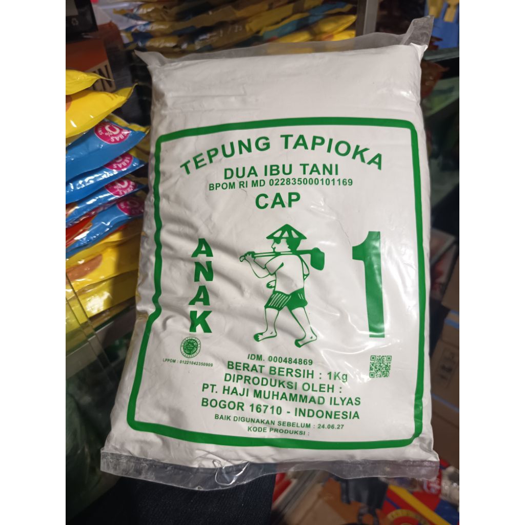 Tepung Tapioka Dua Ibu Tani cap anak 1 kemasan 1 kg