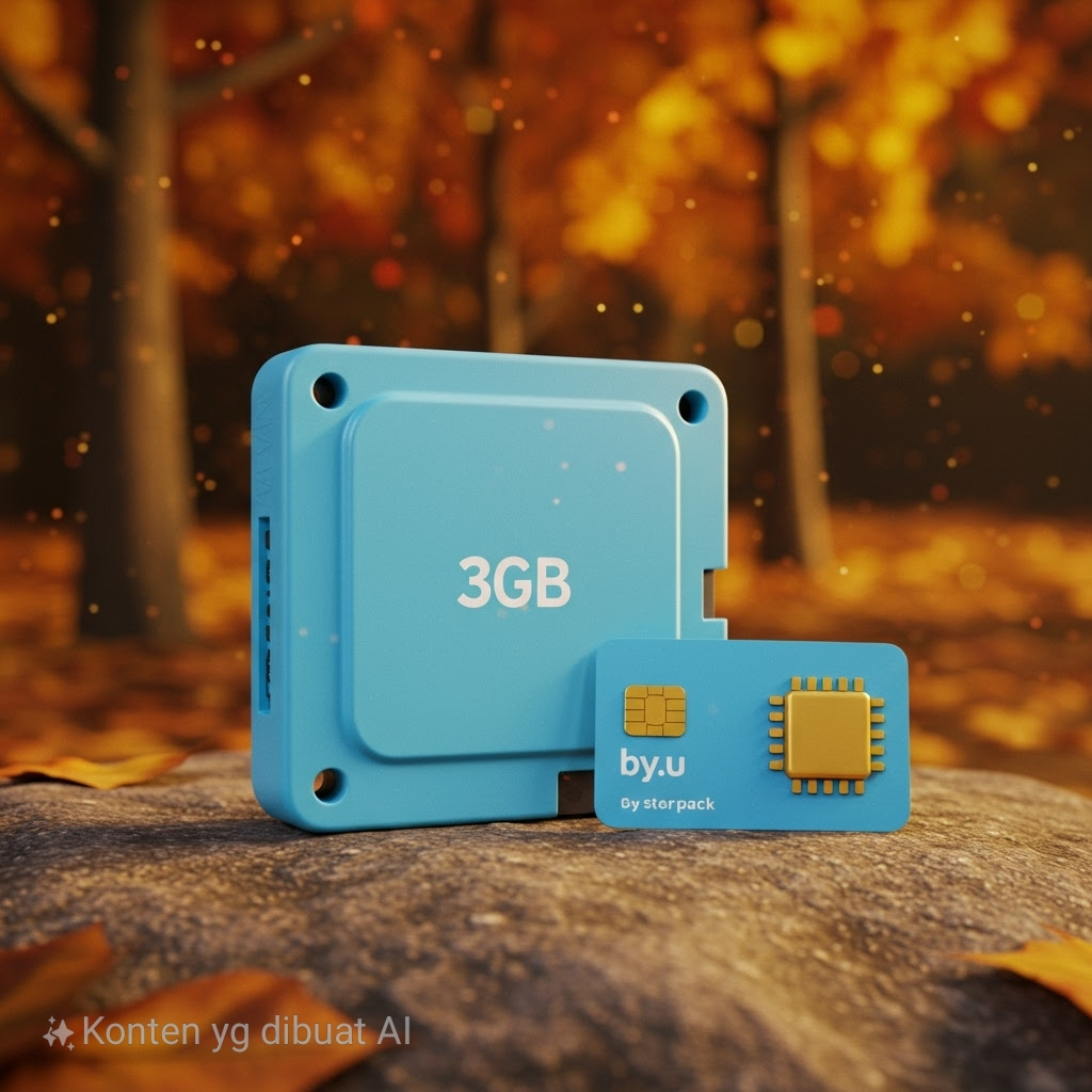 KARTU PERDANA BY.U KUOTA 3GB(SEGEL DAN USAGE)
