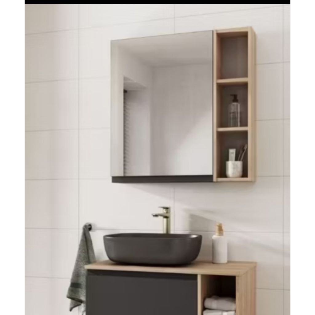 rak kabinet kamar mandi , kabinet kaca kamar mandi  KM2