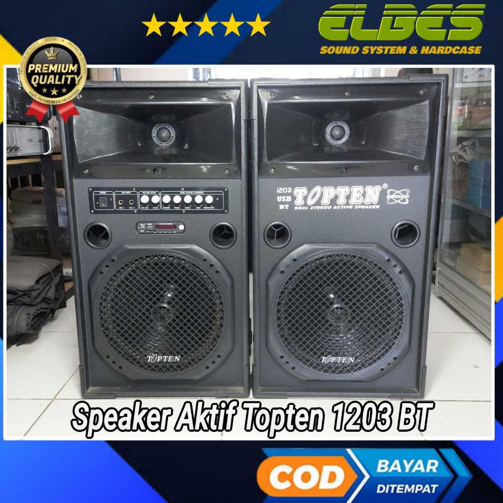 SPEAKER AKTIF TOP TEN 1203 BLUETHOOTH 12 INCH 1 pasang