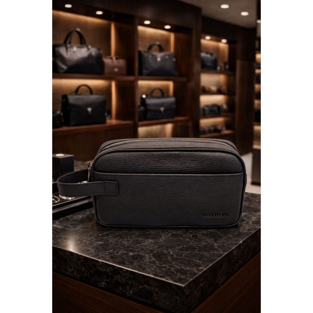 OBERMAIN Men Leather Clutch Bag – Dompet Tangan Branded Original