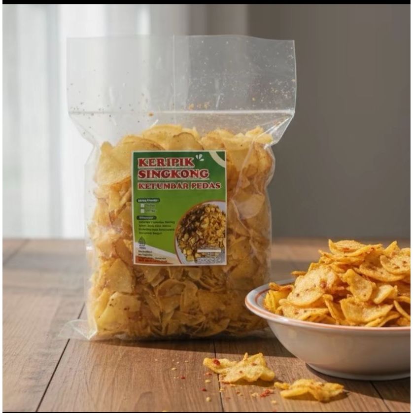 Kripik Singkong Kriwil Rasa Ketumbar dan Kencur Berat 250g dan 500g