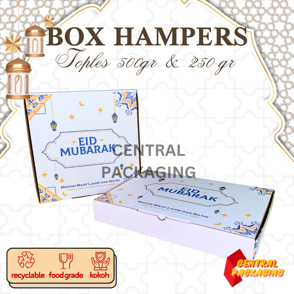 Central Packaging - Box Hampers Lebaran Kue Kering Toples Bulat 250 500 gr isi 4 6 Dus Idul Fitri