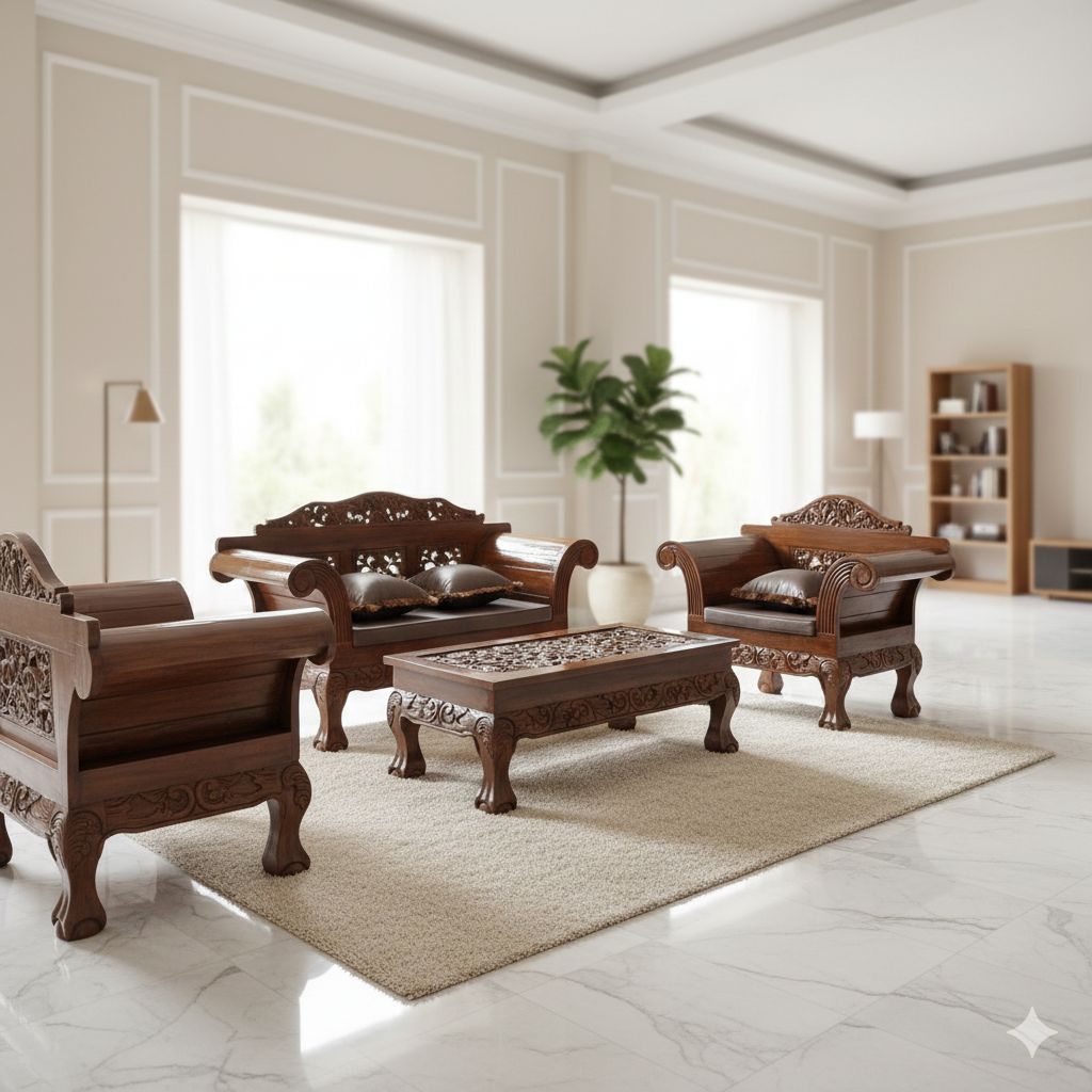 Kursi tamu Madura kuku macan jati Jepara kursi kuku macan kursi kayu jati