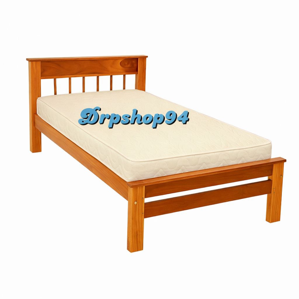 Dipan Ranjang Kayu Jati Minimalis Kuat & Tahan Lama – Single Bed Frame