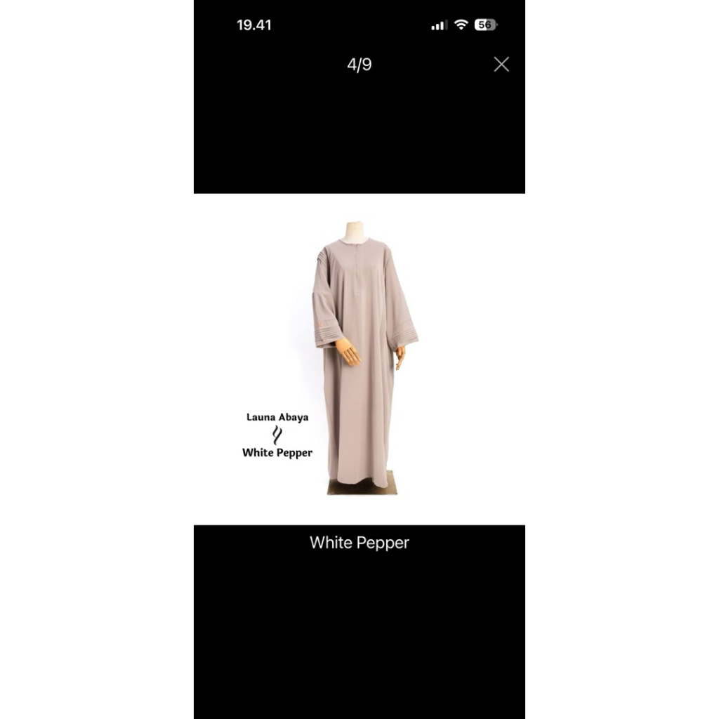 Abaya Launa plated small naeem Yarka Indonesia