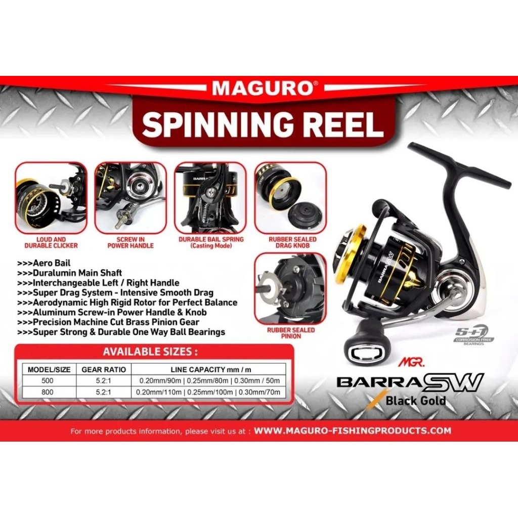 Reel Pancing Maguro Barra SW 500 800