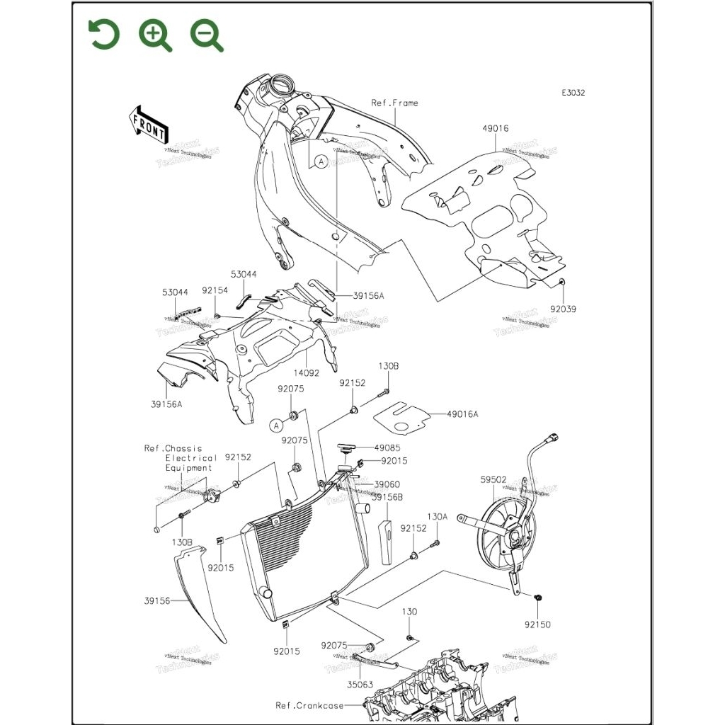 radiator kawasaki zx6 r zx 636 zx636 2019 original