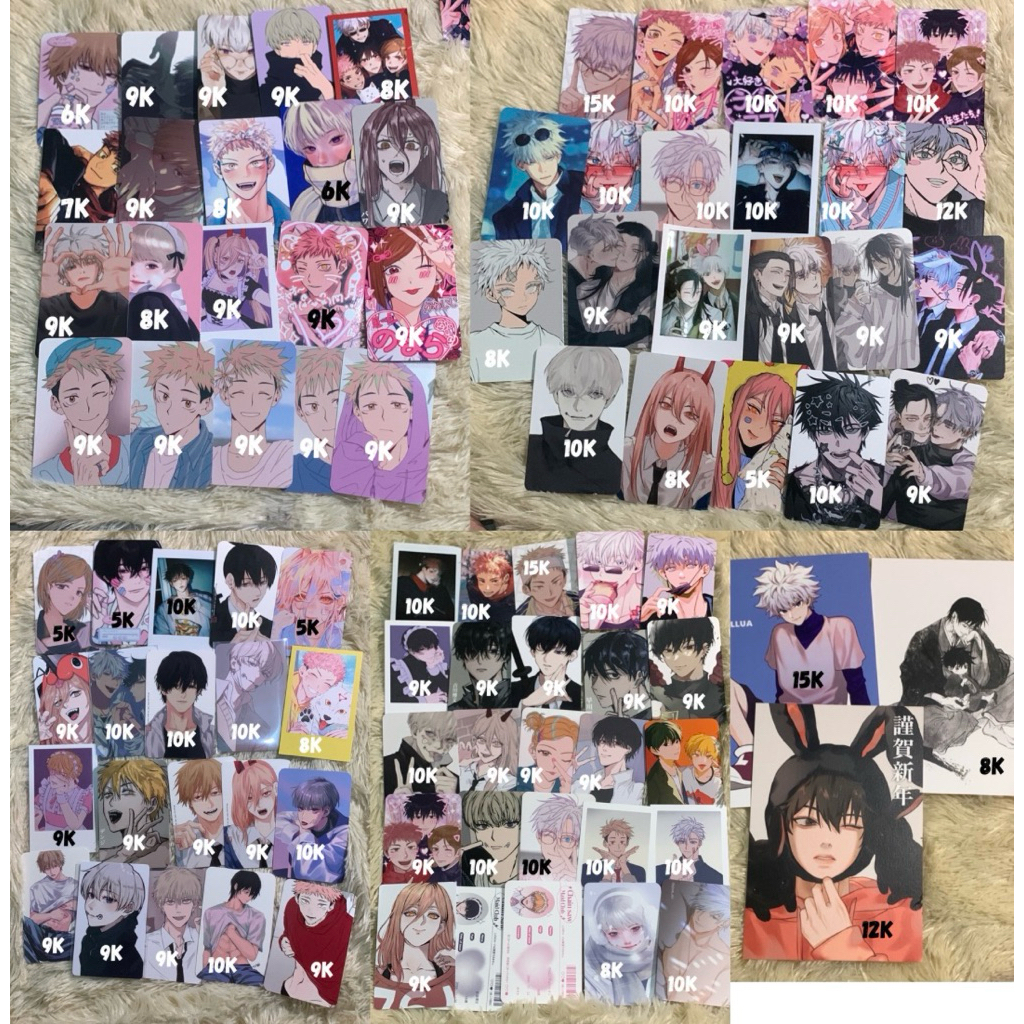[READY] Photocard anime jujutsu kaisen chainsaw man csm gojo satoru dan geto suguru itadori yuuji yu