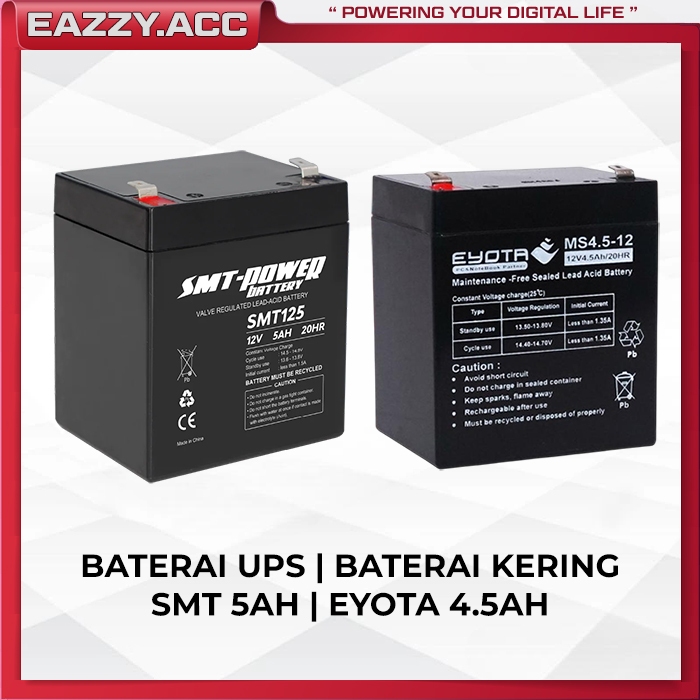 Baterai UPS SMT 12v 5Ah | Eyota 12V 4.5Ah | Battery UPS | Baterai 12 V | Baterai Mainan Anak