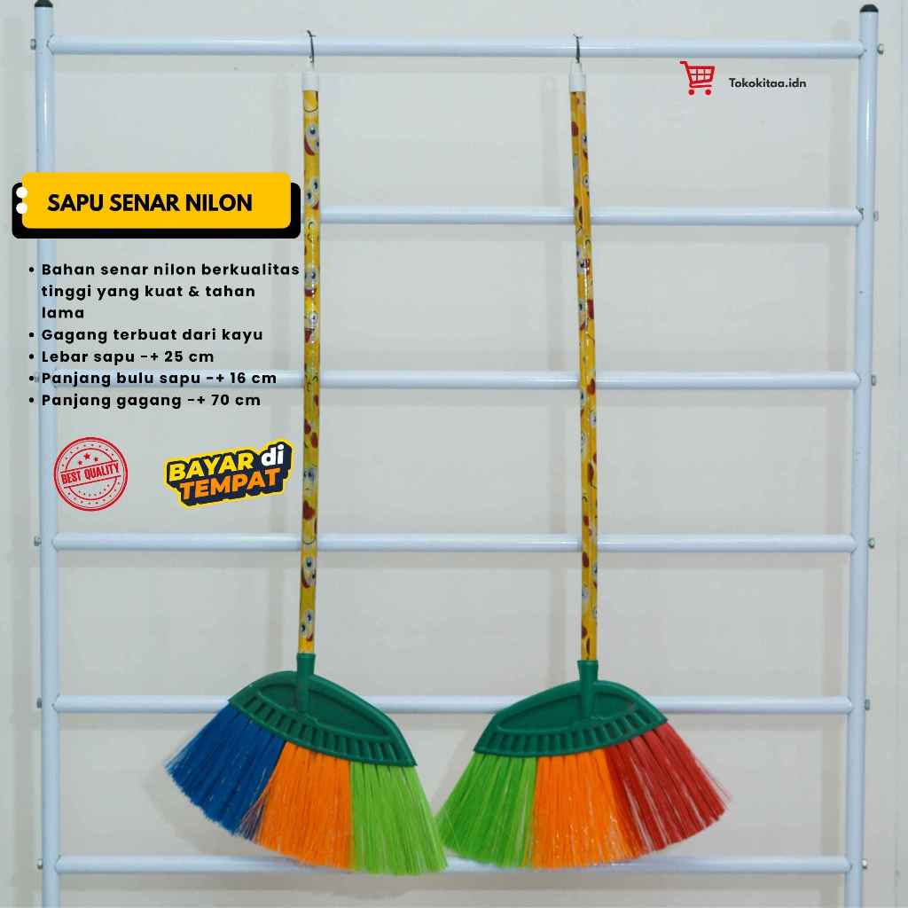 Sapu Lantai Senar/Nilon / Sapu Halus untuk Lantai Keramik & Kayu