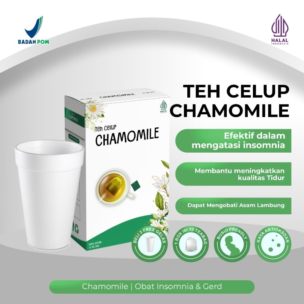 Benoor - Teh Chamomile | Obat Insomnia Ampuh, Obat Gerd BPOM, Obat Lambung, Bunga Chamomile Organik