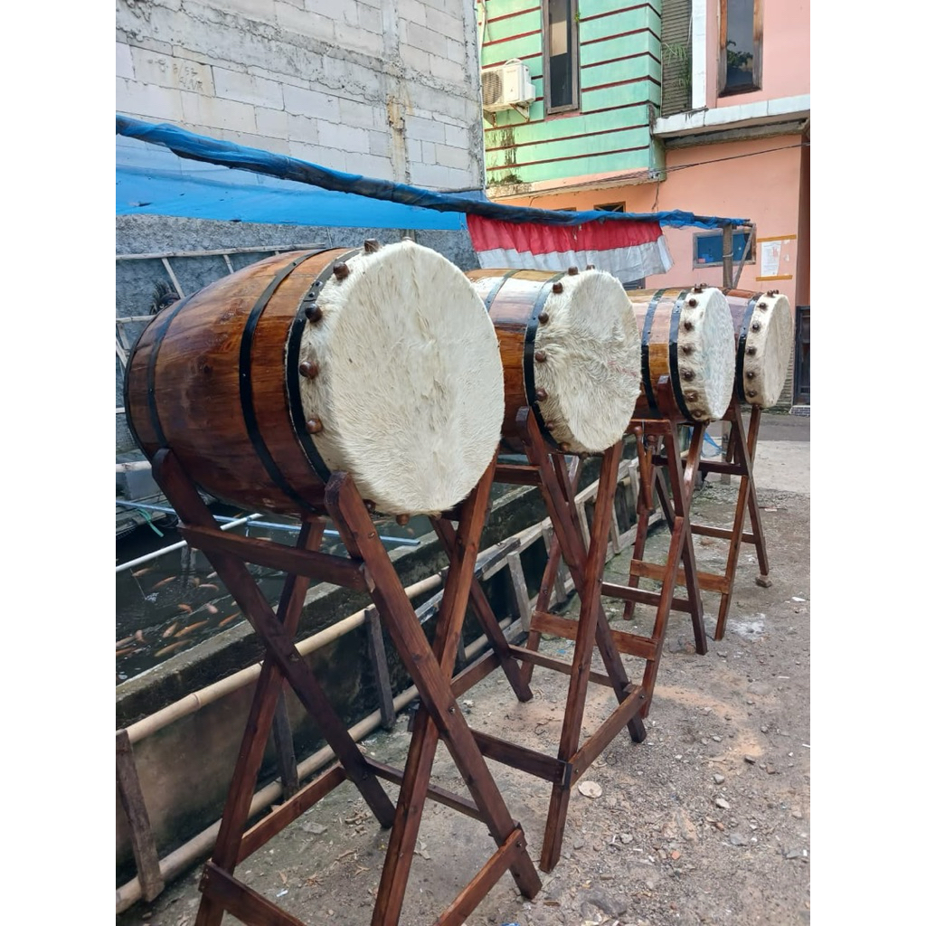 Bedug kayu kulit kambing/bedug dekorasi/bedug musholah/bedug masjid