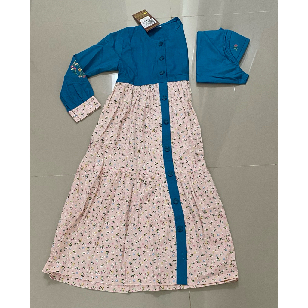 Rumah Dannis | Baju Muslim Anak Perempuan Size 6 Usia 6-7 Tahun Gamis Setelan Lebaran Dannis