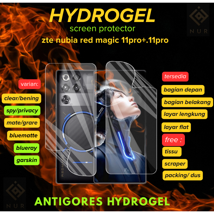 antigores hydogel zte nubia redmagic 11pro+.11pro. 10pro+ 10s pro+ 10pro+ 10air 10pro 10s pro.