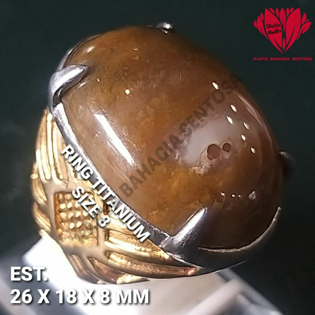 Batu Permata DAMAR WULAN Cirebon Natural Agate Chalcedony Top Kristal Tembus Cahaya Signature Collec