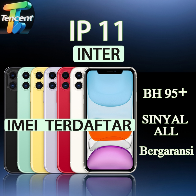 IPHONE 11 IMEI Terdafta 64GB/128GB/256GB SECOND LIKE NEW MULUS IP11 TERBARU ORIORIGINAL 100% MULUS N
