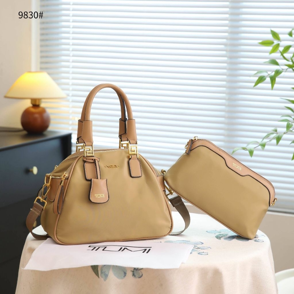 9830 Tumi Nylon Top Handle Shoulder Bag With Pouch