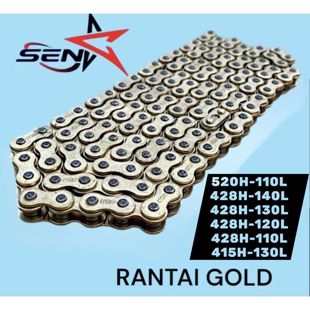 Rantai Gold 428H 520 130L 140L 120L 110L Golden,Rantai Gold 428 415 520