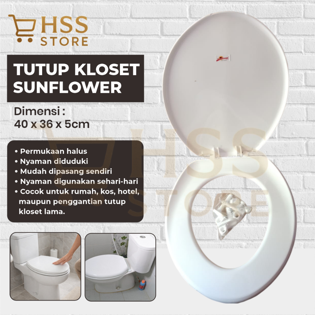 Tutup kloset sunflower / tutup wc duduk / tutup kloset wc kamar mandi /  tutup kloset duduk wc  / Tu
