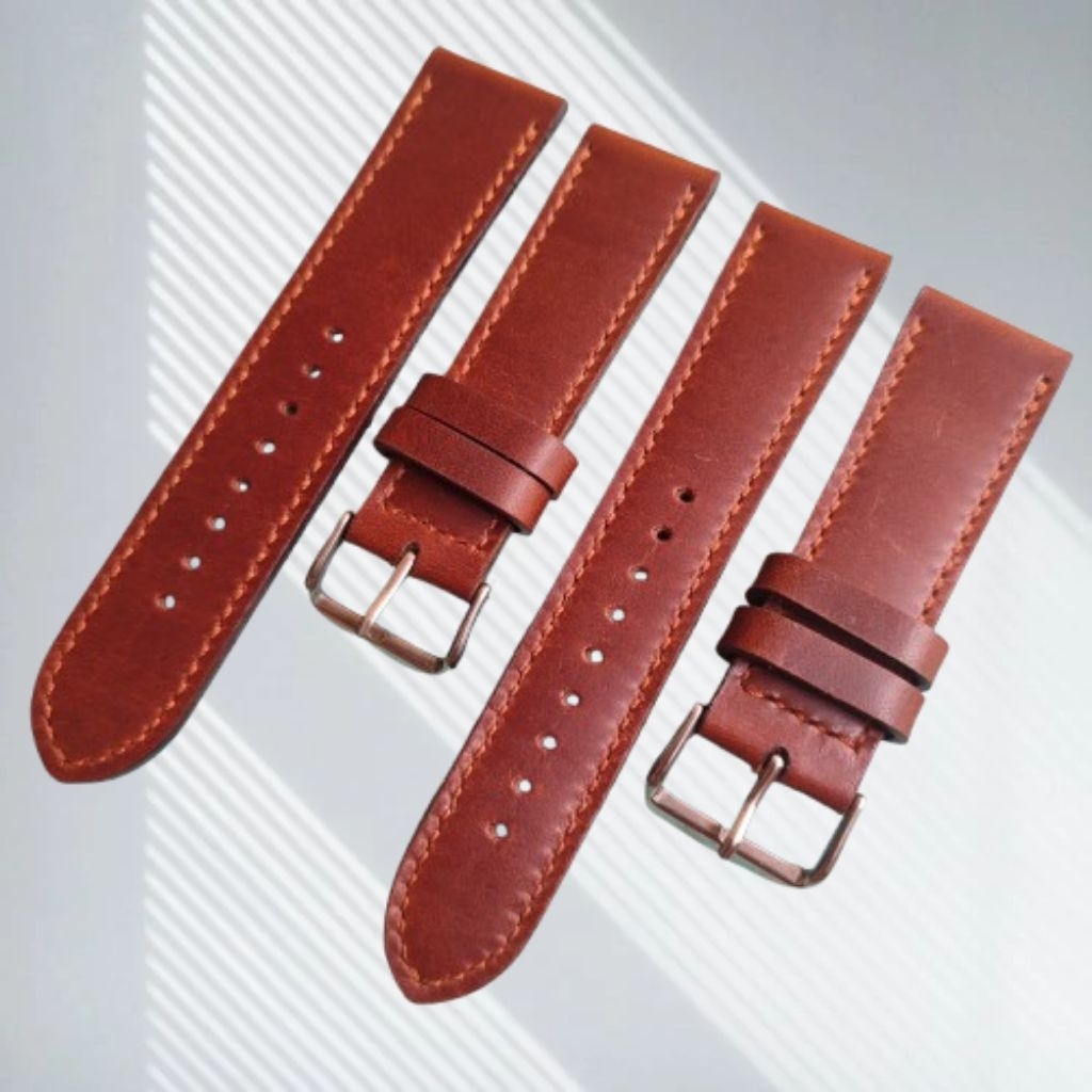 Tali Jam Tangan Kulit Asli 24mm Strap Jam Tangan vidileather