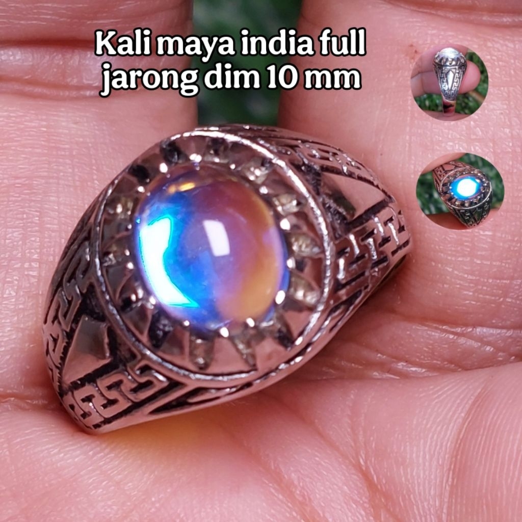 Kalimaya india full jarong Cincin batu kalimaya Ring terompah