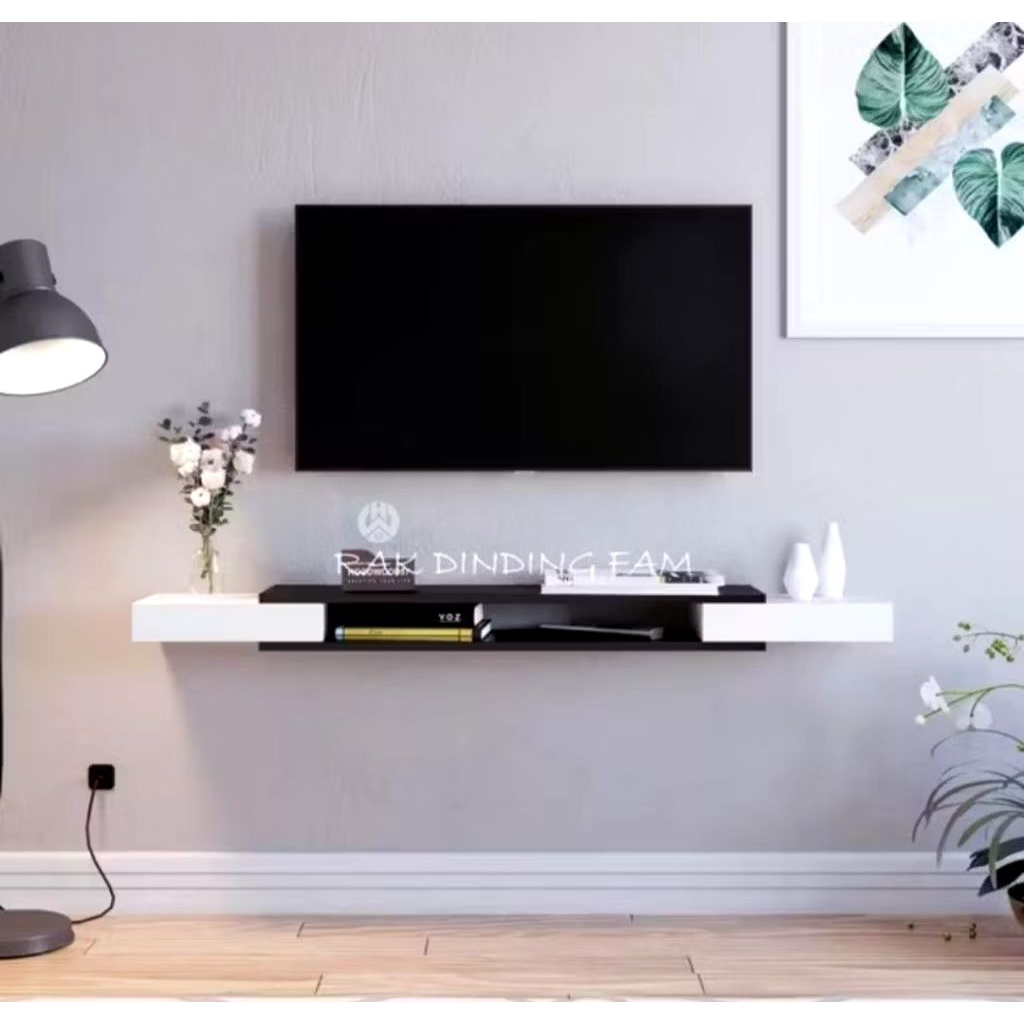 Termurah_Buritta meja TV dinding Rak TV Tempel Ambalan Tv