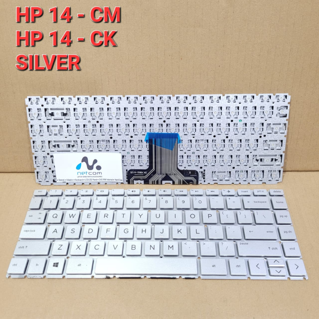 Keyboard Laptop HP 14s-dq0508TU 14s-dq2518TU 14s-dq2622TU ( Silver ) TANPA LAMPU LATAR/BACKLIGHT