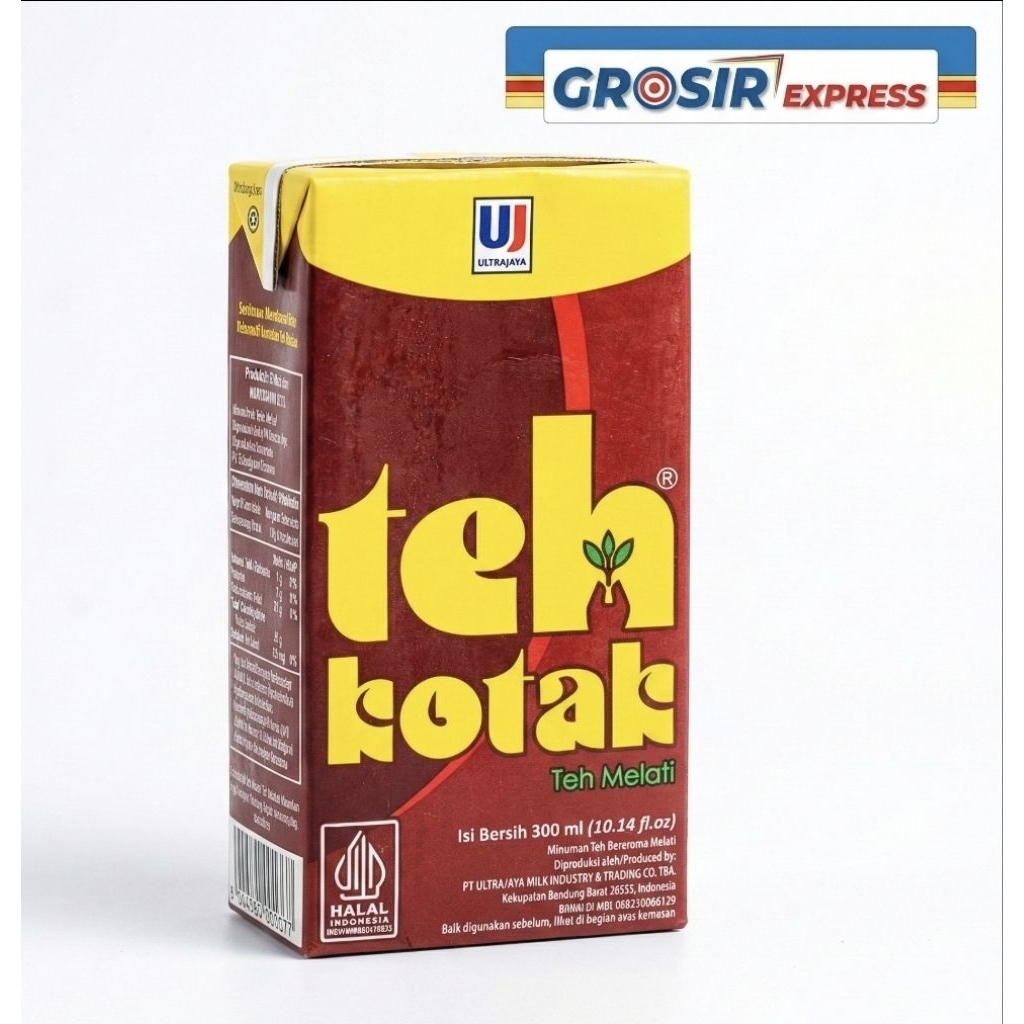 Teh Kotak Jasmine 300ml [Grosir/Dus] - Teh Melati Segar Kemasan Kotak Siap Minum