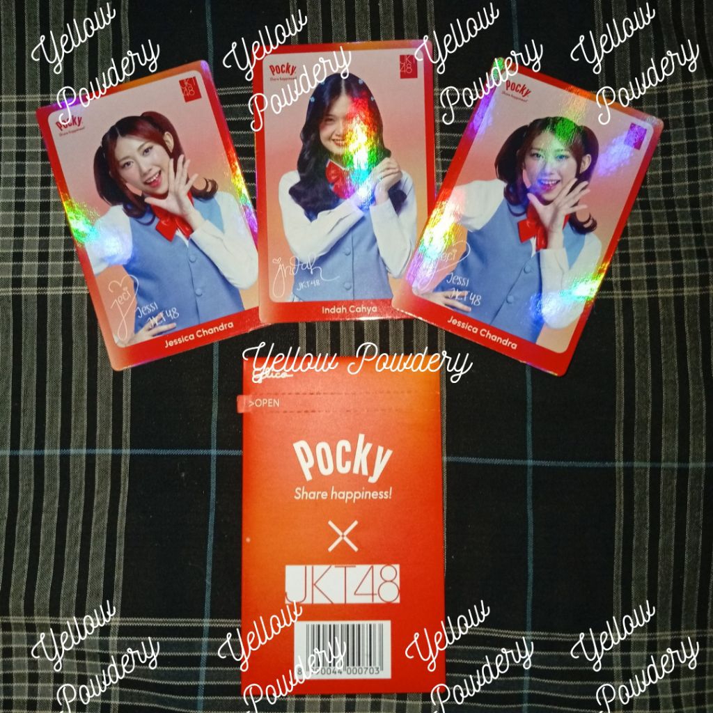 JKT 48 X POCKY PHOTOCARD OFFICIAL MERCHANDISE FREYA CHRISTY MARSHA MUTHE FIONY GREESEL KATHRINA GITA