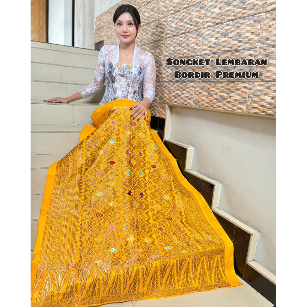 kamen bordiran lembaran / kamen songket lembar / kamen songket