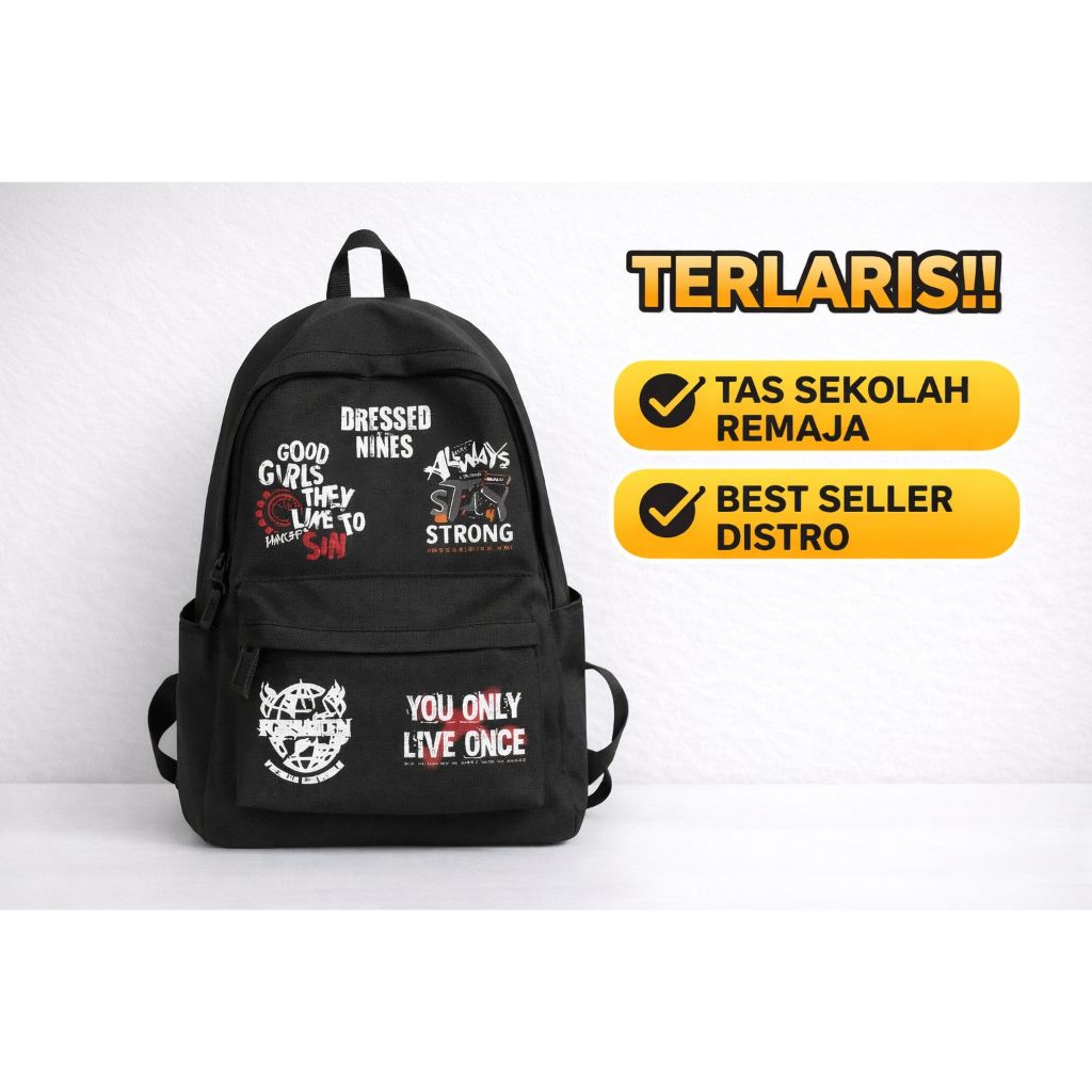 Tas Ransel sekolah Anak & Remaja  Best seller / kuat Tebal / Muat Banyak