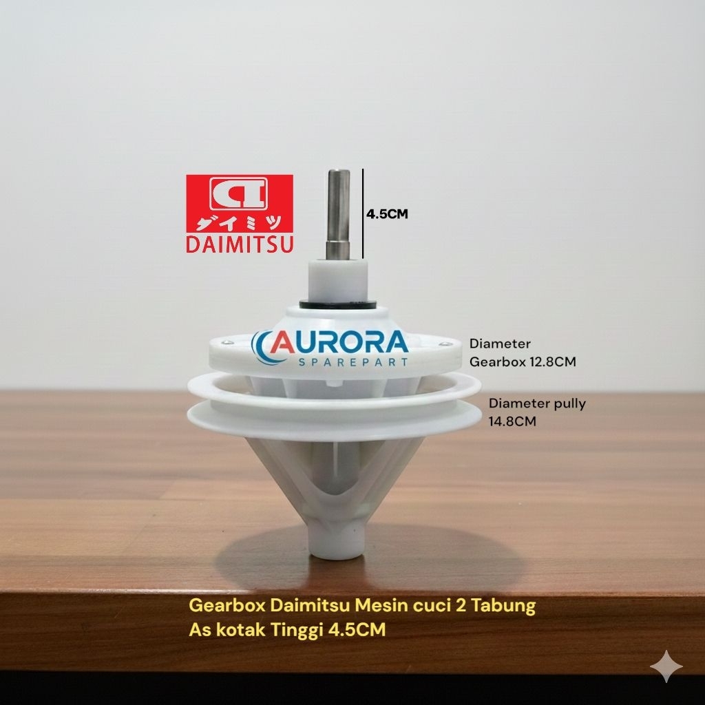 Gearbox Daimitsu As kotak 4.5CM/gearbox Daimitsu Mesin cuci 2 Tabung/Gerbox Daimitsu