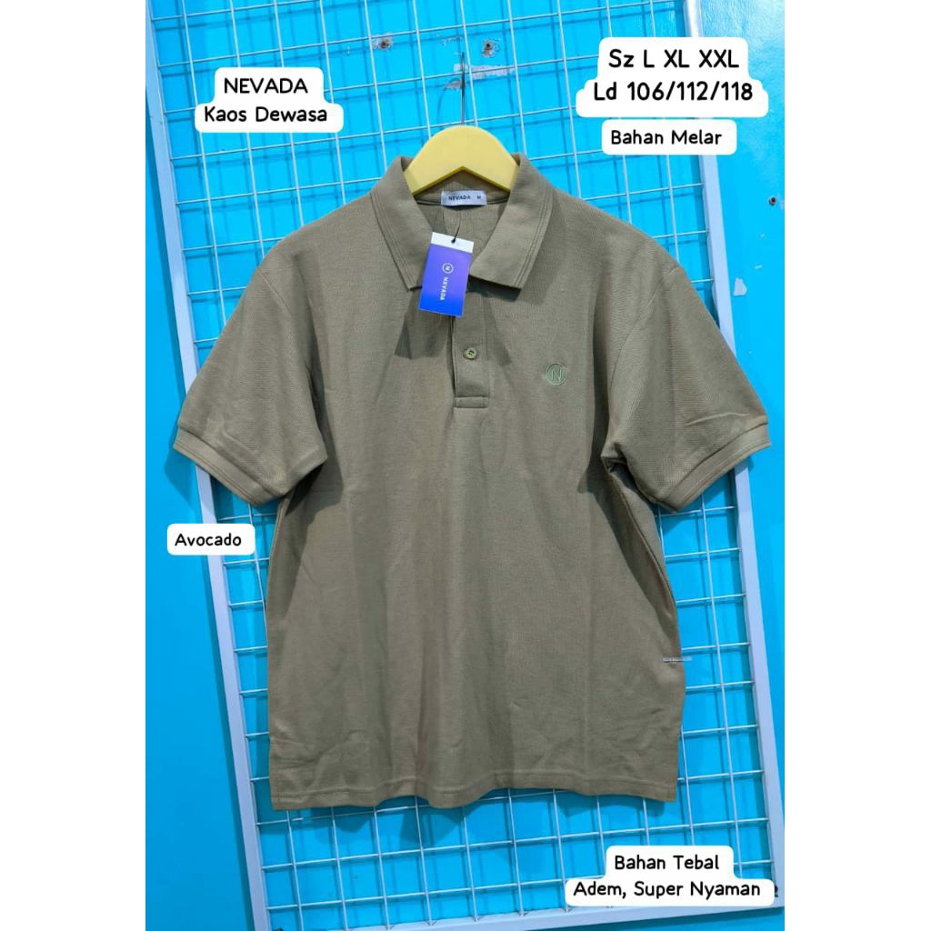 New Arrival kaos Kerah Pria Dewasa Original Brand Nevada