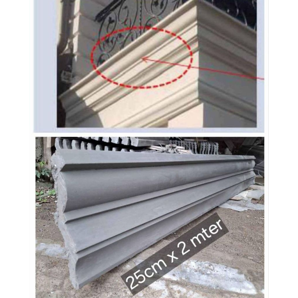 lis profil beton lis profil serut lis profil tempel lis profil jendela lis profil pagar lis 25cmx200