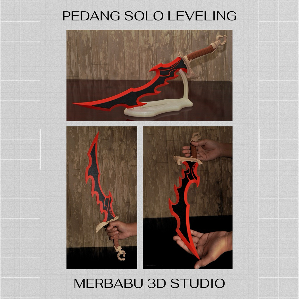 Dagger Solo Leveling - Pajangan Anime 3D Print (Red Version)
