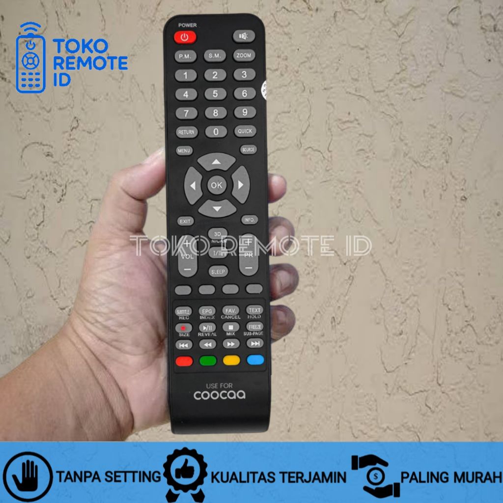 Remot Remote TV Coocaa LCD LED 3D Kompatibel 32 Inch Tanpa setting