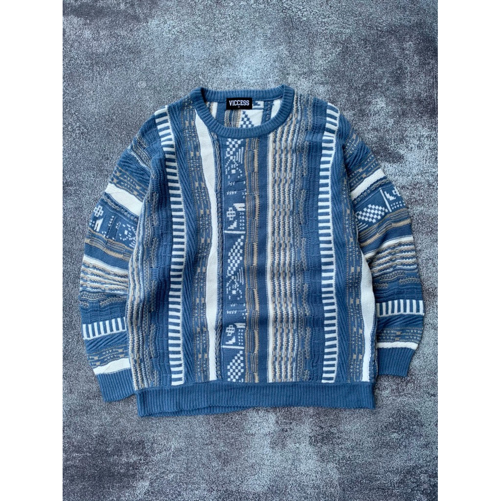 VICCES VINTAGE 3D KNIT SWEATER RAJUT