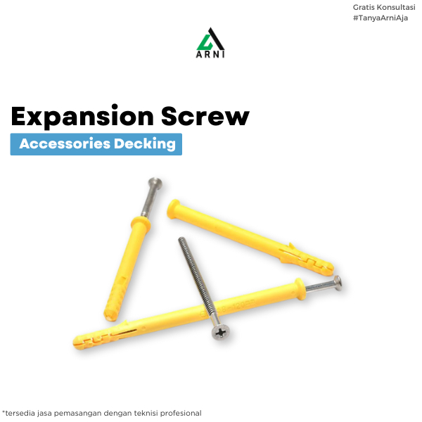 Fisher dan Skrup Expansion Screw | Baut Aksesoris Decking