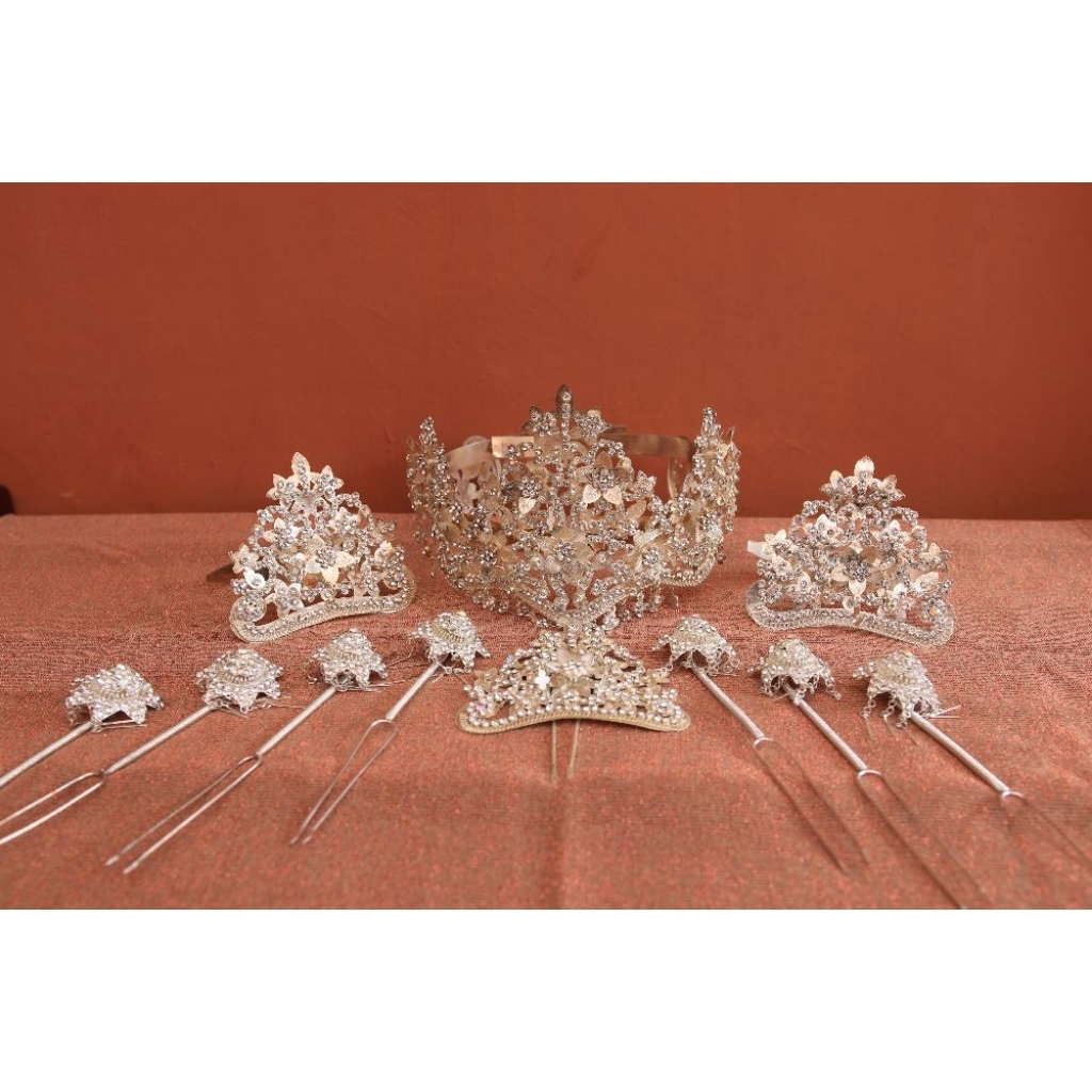 Preloved Set Siger Melati + 5 Mentul Lengkap Aksesoris Pengantin Sunda Siger