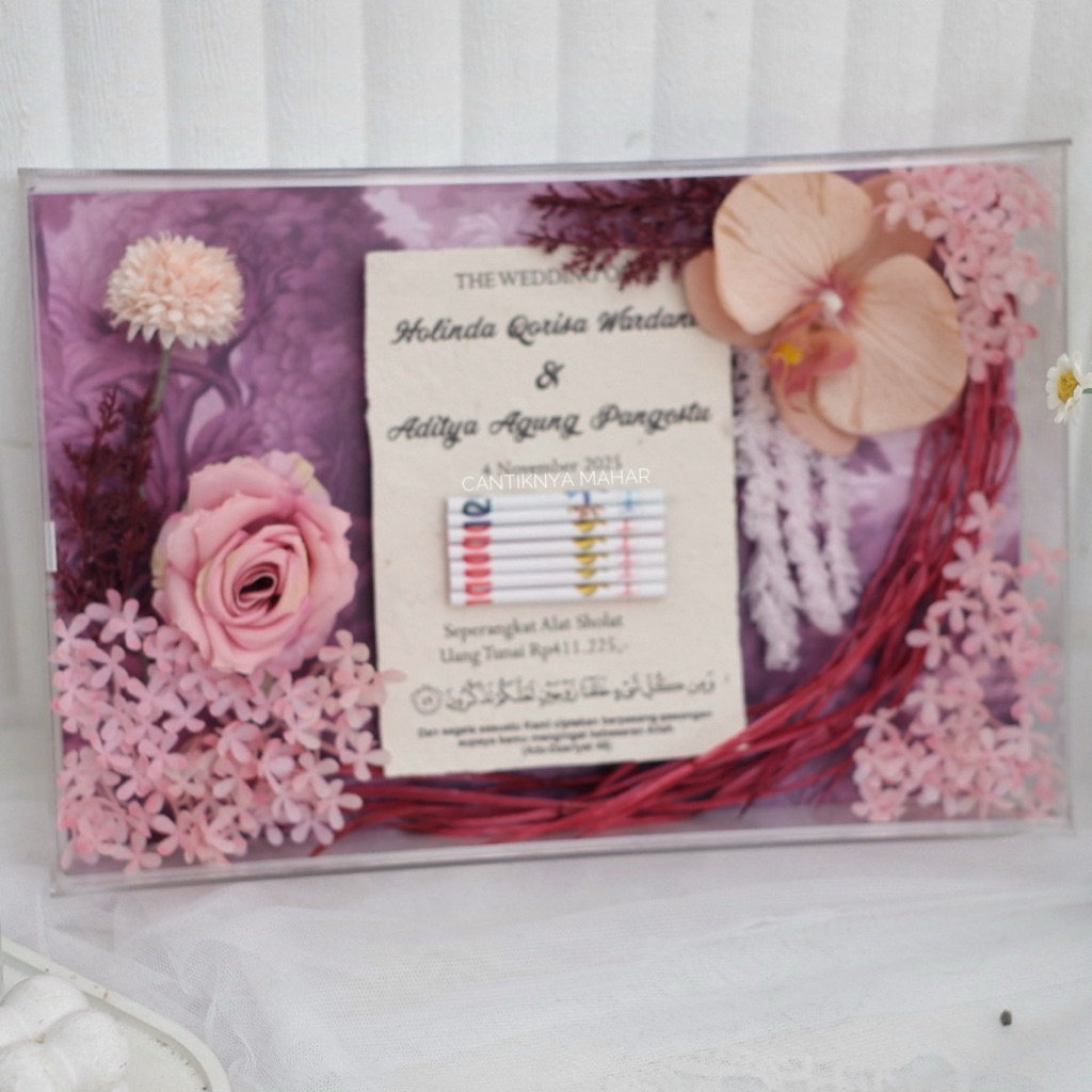 custom mahar akrilik pernikahan viral