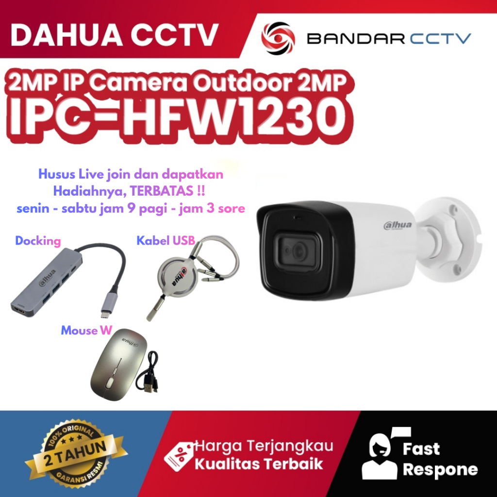 ( LIVE ) Dahua IPC-HFW1230 PROMO TERBATAS HUSUS LIVE