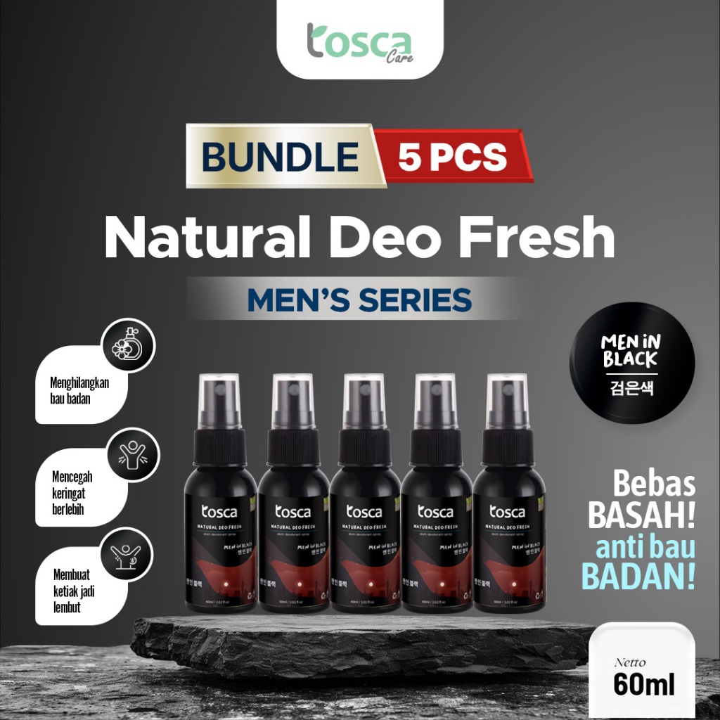 [Bundling 5] Deodorant Natural Men's Series Man In Black 60ml