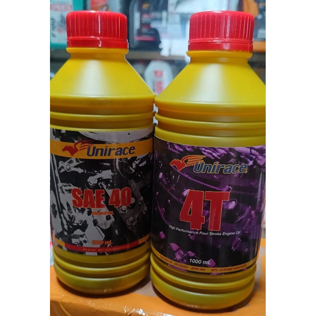 OLI MESIN UNIRACE 1LITER SAE 20W-50 & SAE 40 DIESEL ORIGINAL