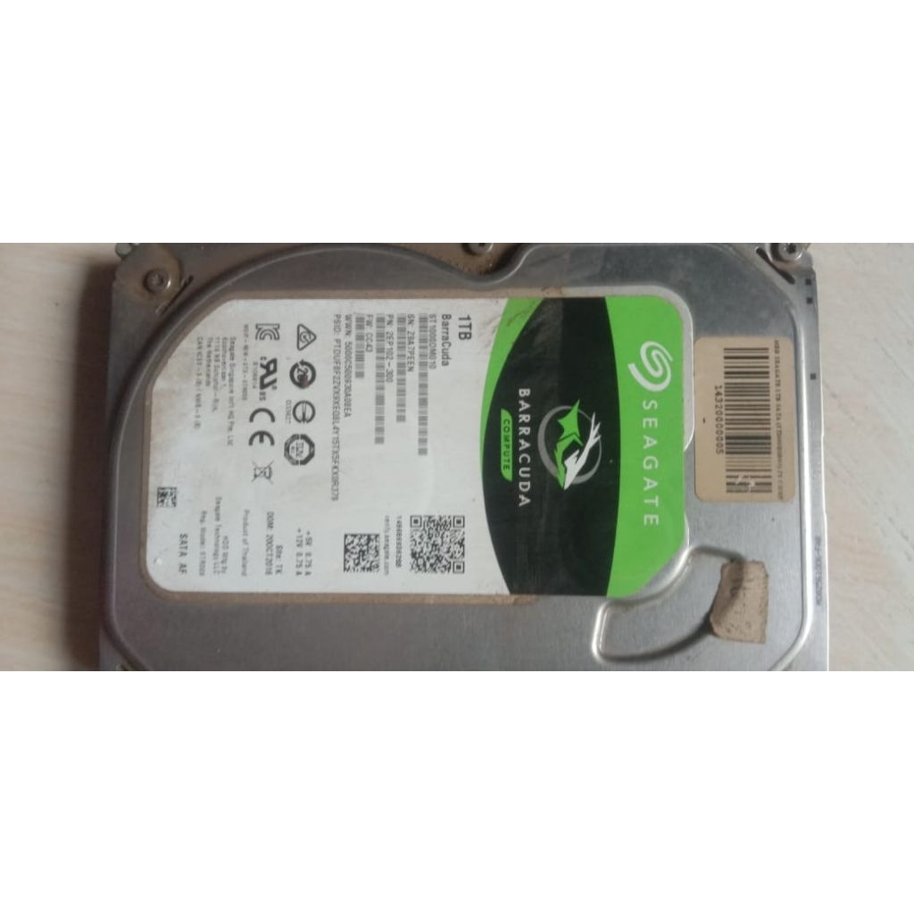 Hdd Pc 1Tb dan Hdd 320Gb