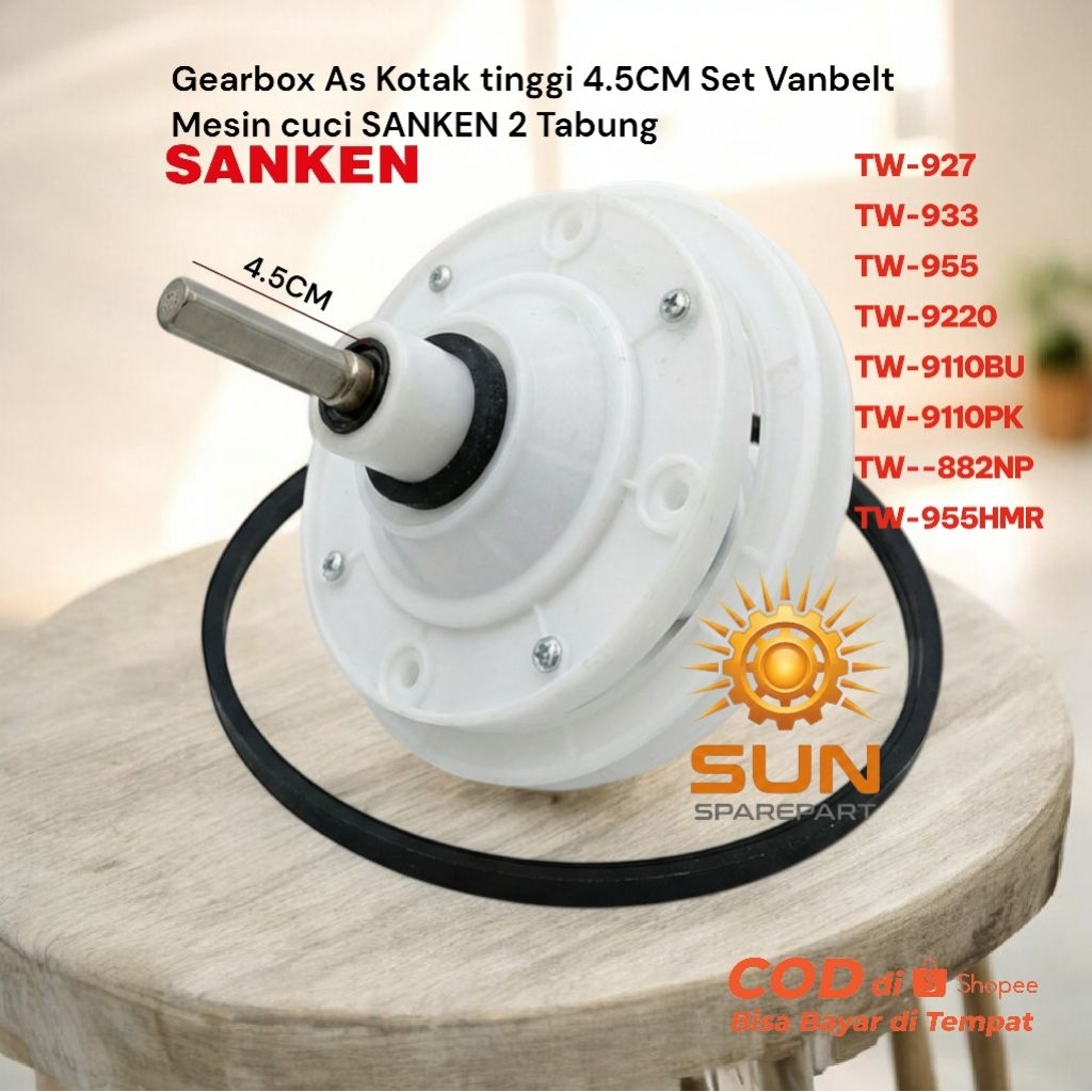 Gearbox sanken SET VANBELT As Kotak 4.5CM/Gearbox Sanken TW-927 TW-933 TW-955 TW-9220 TW-9110BU TW-9