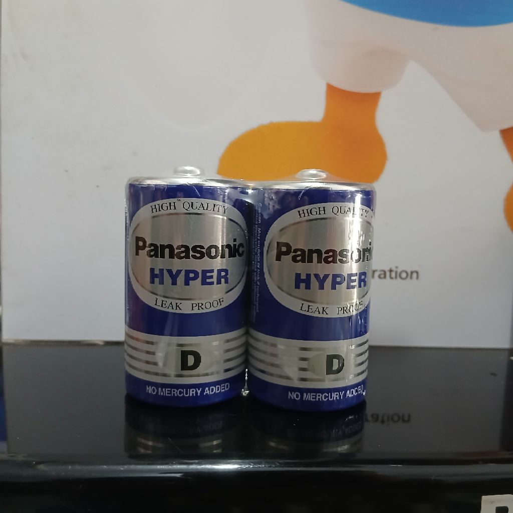 baterai Panasonic Hyper Type D 1 Set ( 2Pcs ) Kemasan Baru - Baterai Radio Jadul - Baterai Senter Be