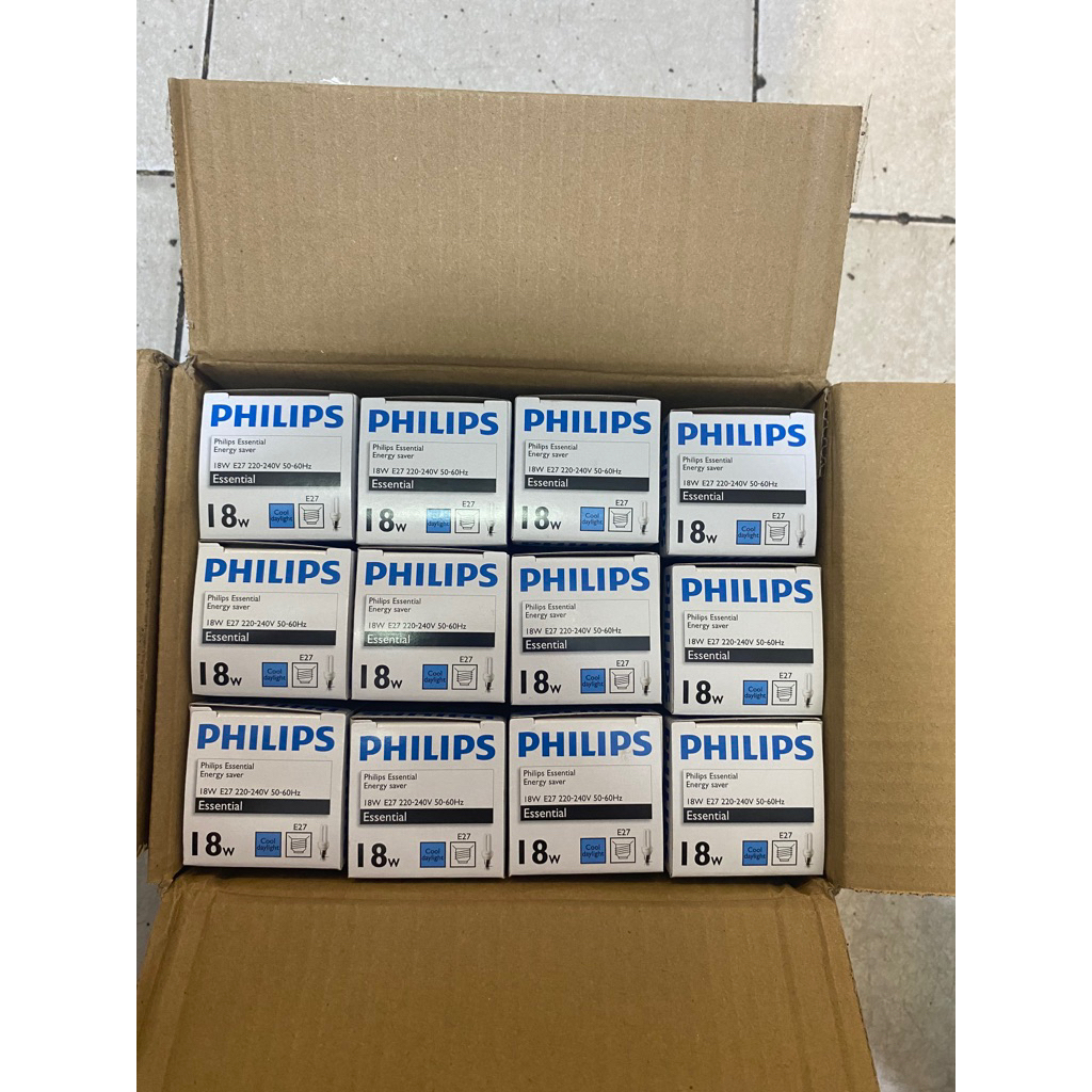 PHILIPS LAMPU ESSENTIAL 18W  WATT PUTIH (HARGA GROSIR & GARANSI) JARI CDL ORIGINAL HARGA 1 DUs
