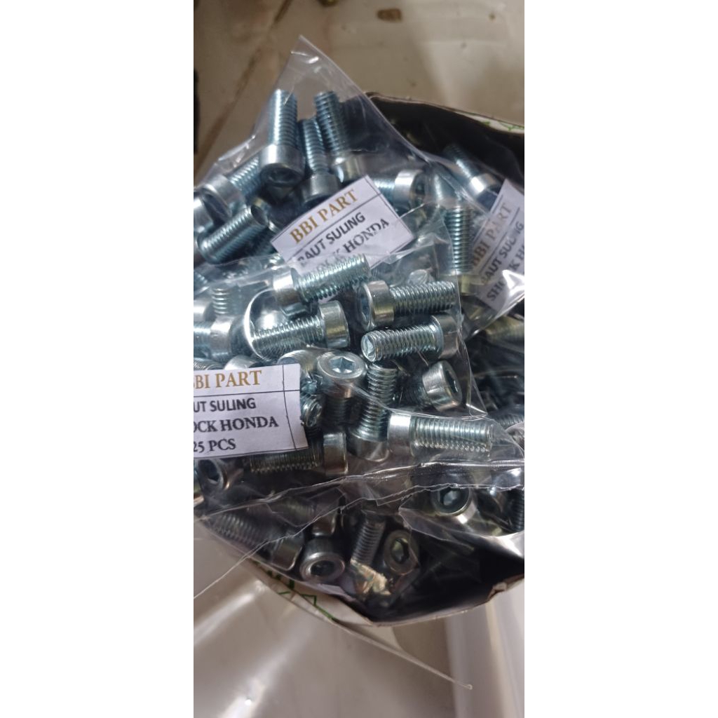 baut suling shock depan honda isi 25 pcs
