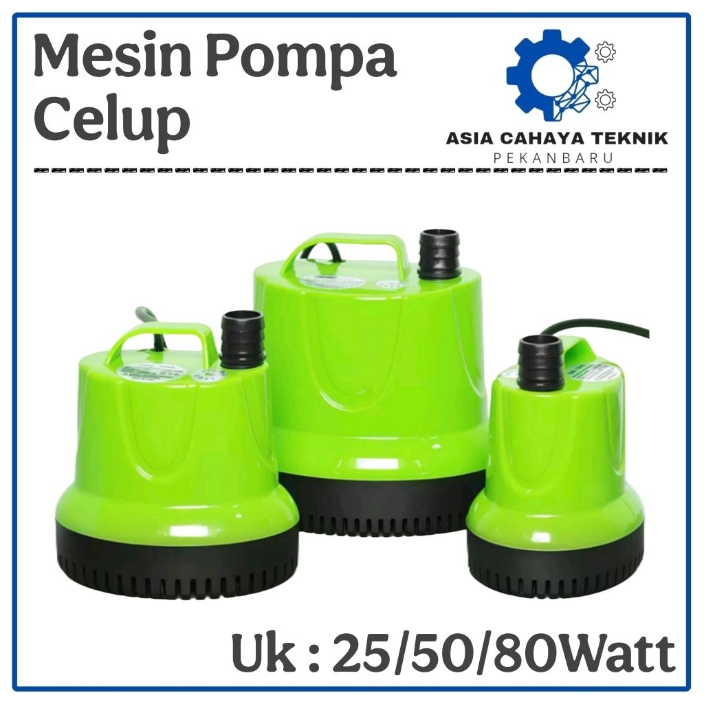 Mesin Pompa Air Celup Kolam Aquarium 25 50 80 Watt Submersible Pump Pompa Kolam Ikan 25Watt 50Watt 8